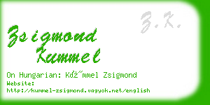 zsigmond kummel business card